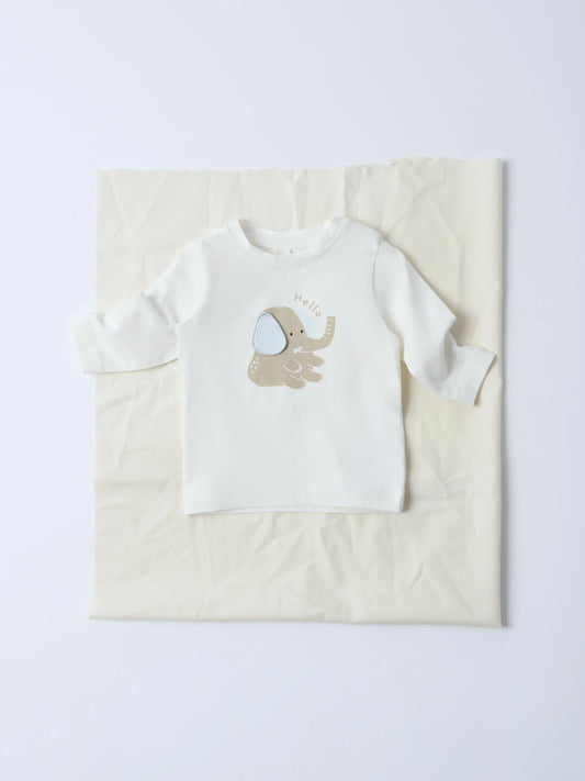 Name it Langarmshirt mit Elefant aus Bio-Baumwolle