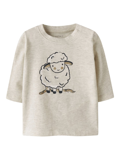 Name it Langarmshirt mit Schäfchenprint aus Bio-Baumwolle