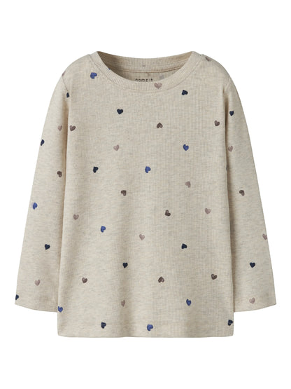 Name it Langarmshirt mit Herzchenprint