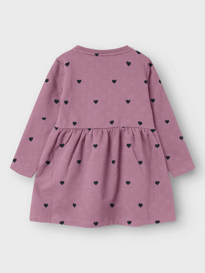 Name it Sweatkleid mit kleinen Herzchen