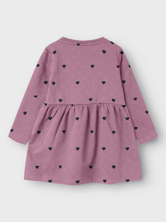 Name it Sweatkleid mit kleinen Herzchen