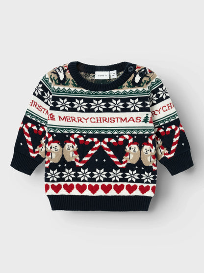 Name it Weihnachts-Strickpullover aus Baumwolle