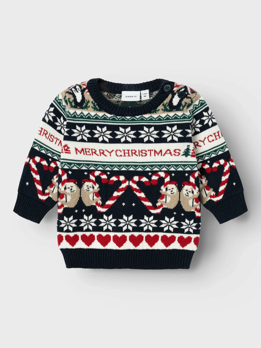 Name it Weihnachts-Strickpullover aus Baumwolle