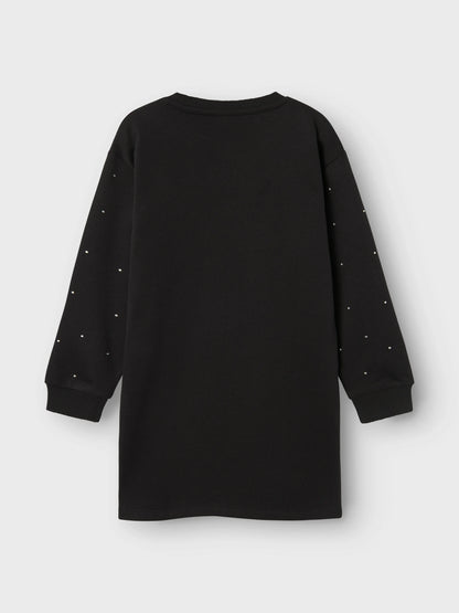 Name it Sweakleid mit Glitzernieten am Ärmel
