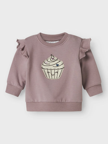 Name it Sweatshirt mit Cupcake-Applikation