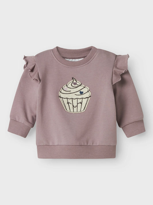 Name it Sweatshirt mit Cupcake-Applikation