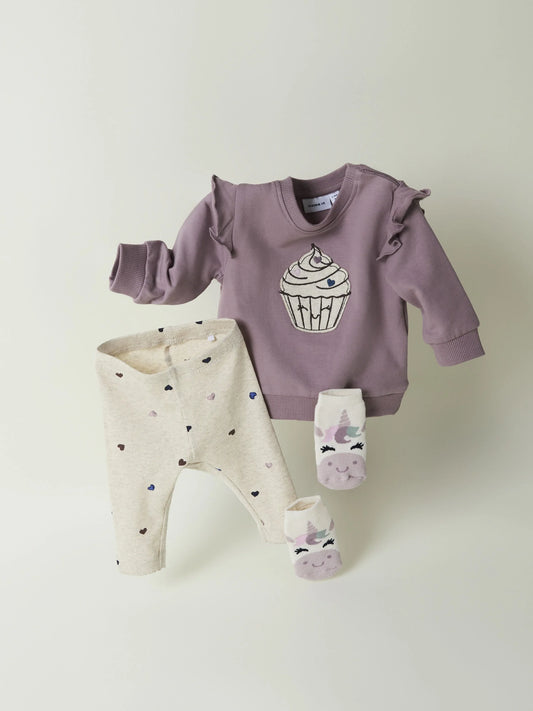 Name it Sweatshirt mit Cupcake-Applikation