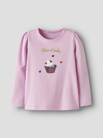 Name it Langarmshirt mit Cupcake-Print