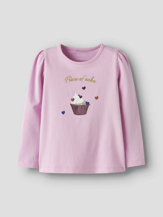 Name it Langarmshirt mit Cupcake-Print