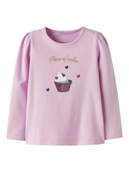 Name it Langarmshirt mit Cupcake-Print
