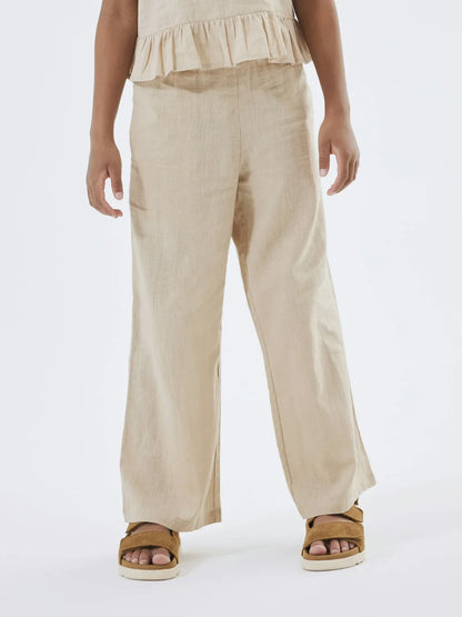 Name it Leichte Hose Wide Fit mit Leinenanteil