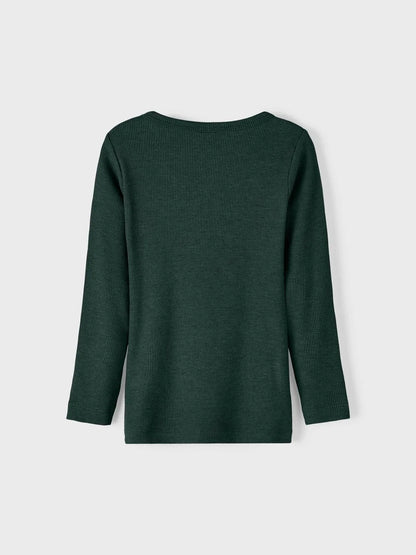 Name it Geripptes Langarmshirt mit Knöpfen