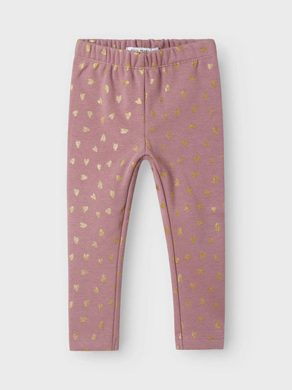 Name it Sweatleggings mit Glitzerherzen