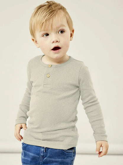 Name it Langarmshirt Basic gerippt