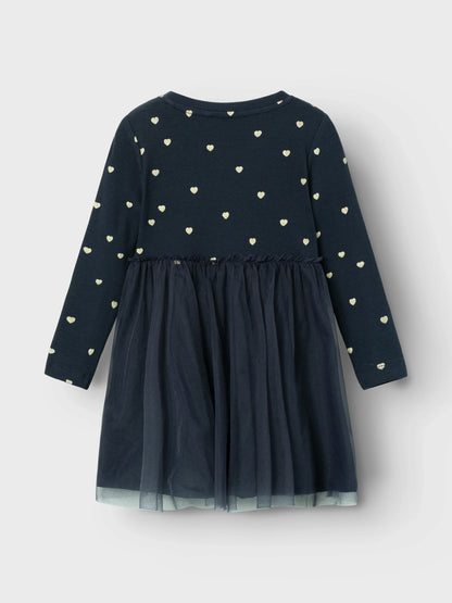 Name it Kleid mit Glitzerprint und Tüllrock