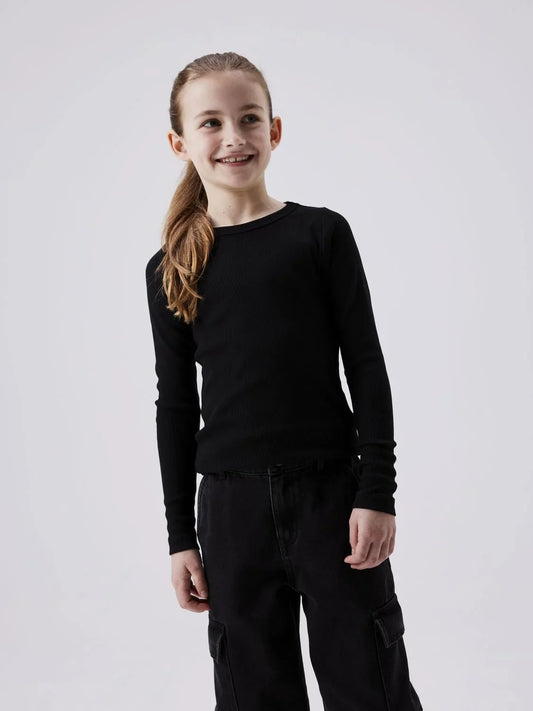 Name it Langarmshirt Basic gerippt aus Bio-Baumwolle
