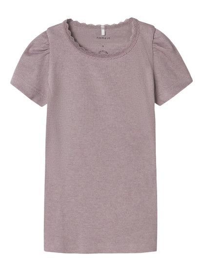 Name it T-Shirt mit Spitze aus Bio-Baumwolle