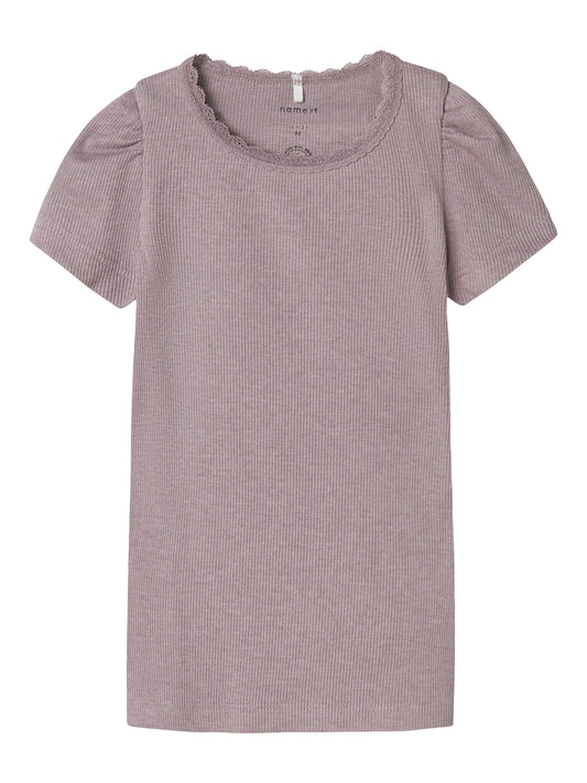 Name it T-Shirt mit Spitze aus Bio-Baumwolle