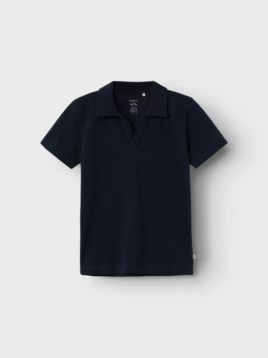 Name it T-Shirt mit Hemdkragen aus Bio-Baumwolle