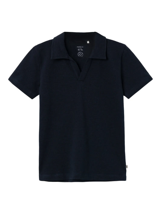 Name it T-Shirt mit Hemdkragen aus Bio-Baumwolle