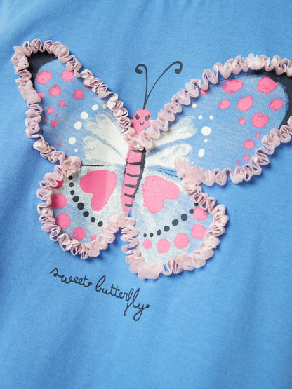Name it T-Shirt mit Schmetterling und 3D-Details