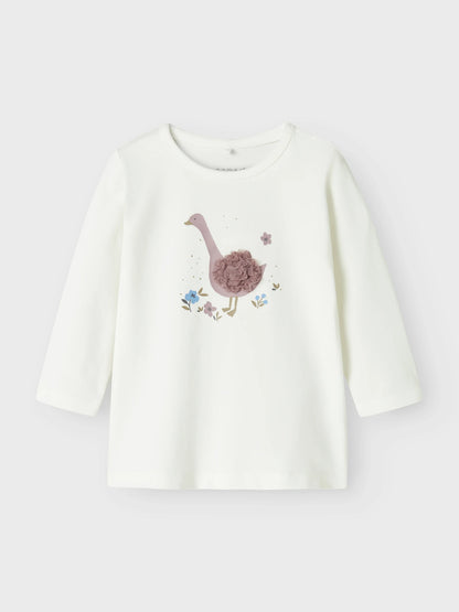 Name it Langarmshirt mit 3D-Detail aus Bio-Baumwolle