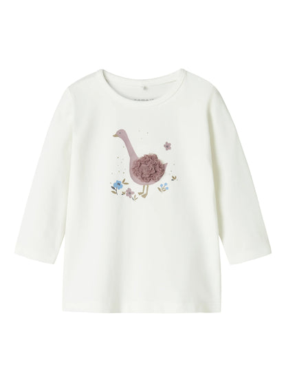 Name it Langarmshirt mit 3D-Detail aus Bio-Baumwolle