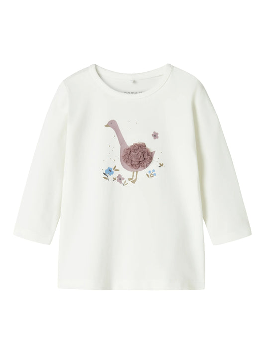 Name it Langarmshirt mit 3D-Detail aus Bio-Baumwolle