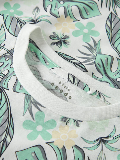 Name it T-Shirt mit Blätterprint