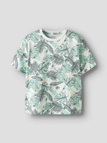 Name it T-Shirt mit Blätterprint
