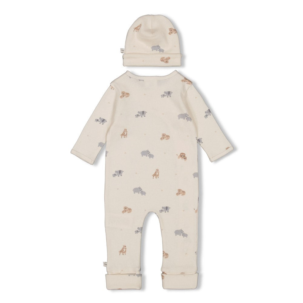 Feetje Geschenkset Natur AOP – Strampler und Mütze, Ansicht 2