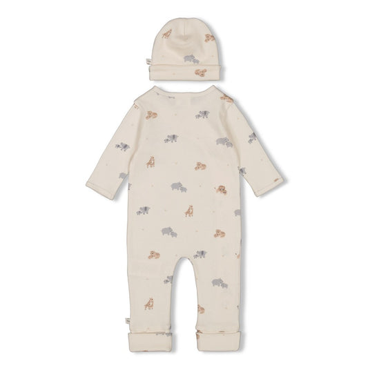Feetje Geschenkset Natur AOP – Strampler und Mütze, Ansicht 2