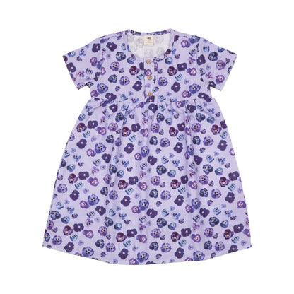 Walkiddy Kleid Purple Violas-Dress GOTS