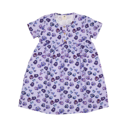 Walkiddy Kleid Purple Violas-Dress GOTS