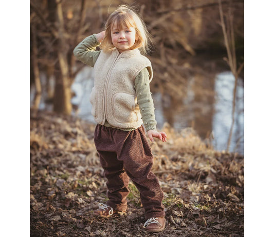 Alwero Weste aus Wolle RUDI Junior, Sand Brown