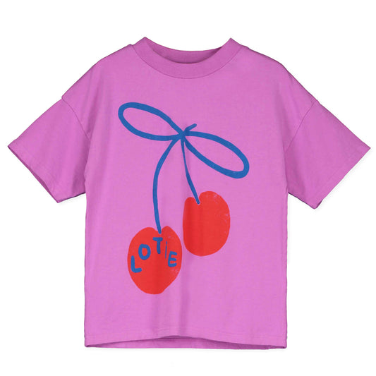 Lötiekids T-Shirt Loose Fit 'Lotie Cherries' aus Bio-Baumwolle