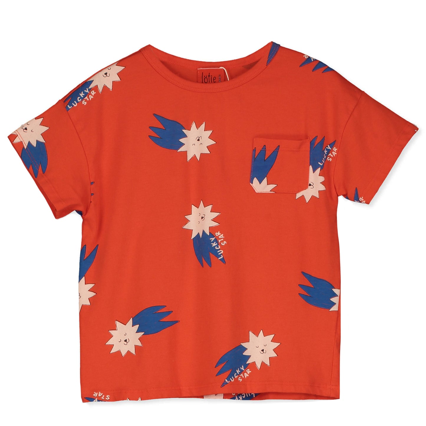 Lötiekids T-Shirt  'Lucky Blue Stars' aus Bio-Baumwolle