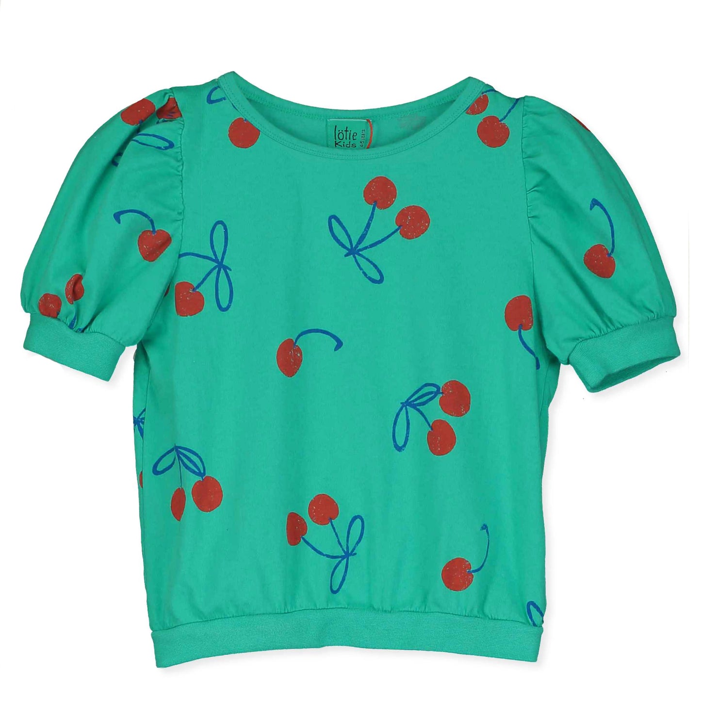 Lötiekids T-Shirt 'Cherries Allover' aus Bio-Baumwolle