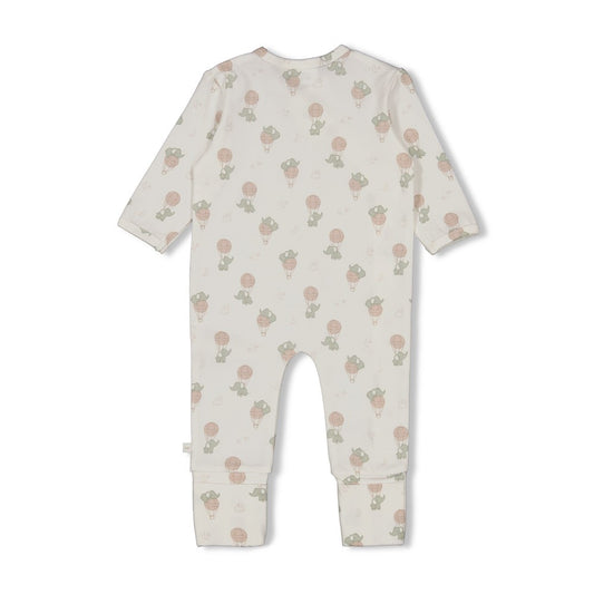 Feetje Strampler mit Klappfuß AOP 'Elephant'