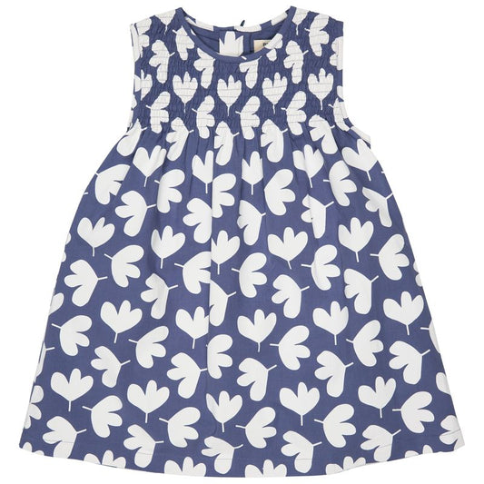 Pigeon Gesmocktes Sommerkleid mit Blätterprint GOTS