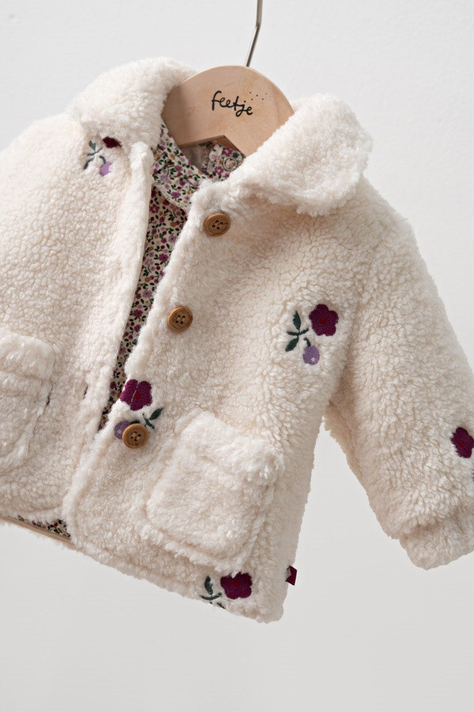Feetje Teddy Jacke mit Stickerei - Afternoon Tea