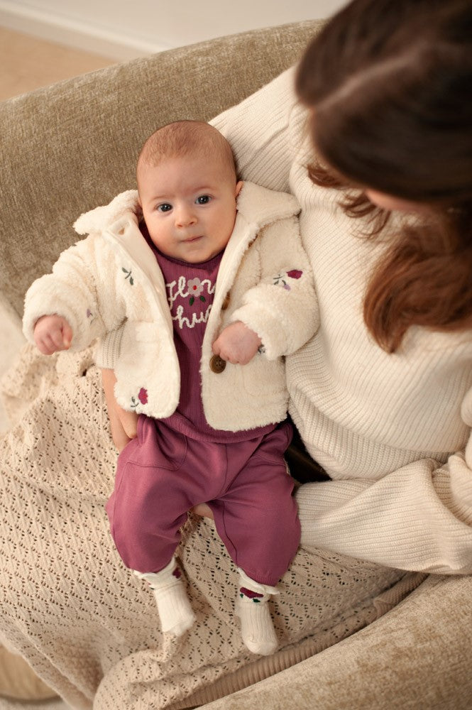 Feetje Teddy Jacke mit Stickerei - Afternoon Tea