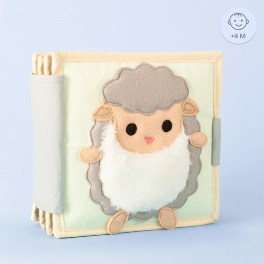 Jolly Designs Quiet Book Happy Sheep – Fühlbuch für alle Sinne ab 4 Monaten (ohne lose Teile)