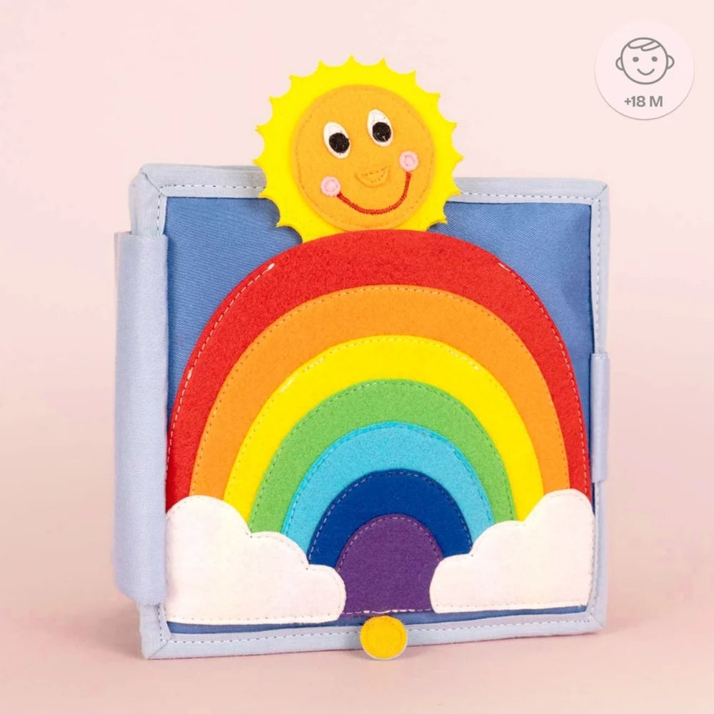 Jolly Designs Quiet Book Sonnenschein Lernbuch Formen, Farben & Angelspiel ab 18 Monaten