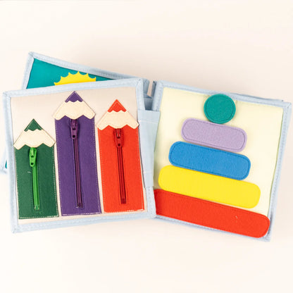 Jolly Designs Quiet Book Sonnenschein Lernbuch Formen, Farben & Angelspiel ab 18 Monaten