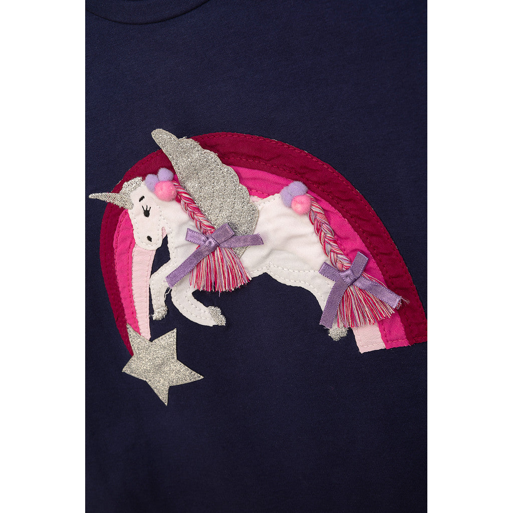 Danamade Langarmshirt DSOLVEIG mit Einhornapplikation
