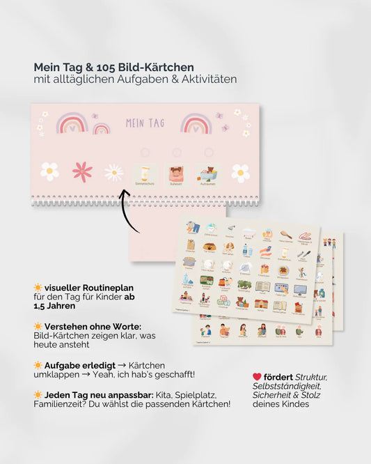 Inliebekind Tagesroutine inklusive Symbolkärtchen Regenbogen