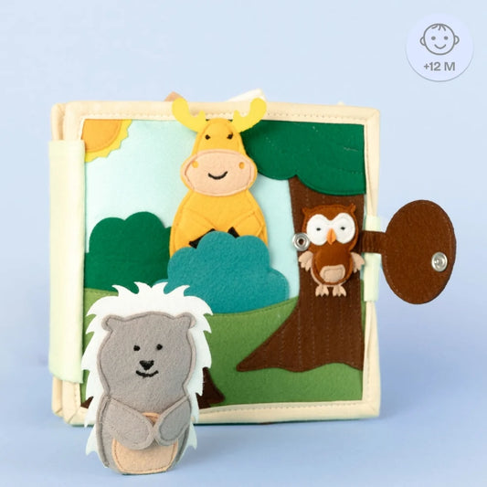 Jolly Designs Quiet Book Tierfreunde – Lernbuch Zuordnen & Tiere ab 1 Jahr