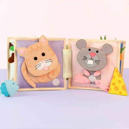 Jolly Designs Quiet Book Tierfreunde – Lernbuch Zuordnen & Tiere ab 1 Jahr