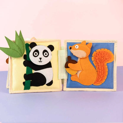 Jolly Designs Quiet Book Tierfreunde – Lernbuch Zuordnen & Tiere ab 1 Jahr